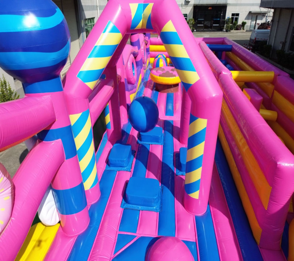 Giant Colorful Candy Inflatable Park 0.55PVC USA