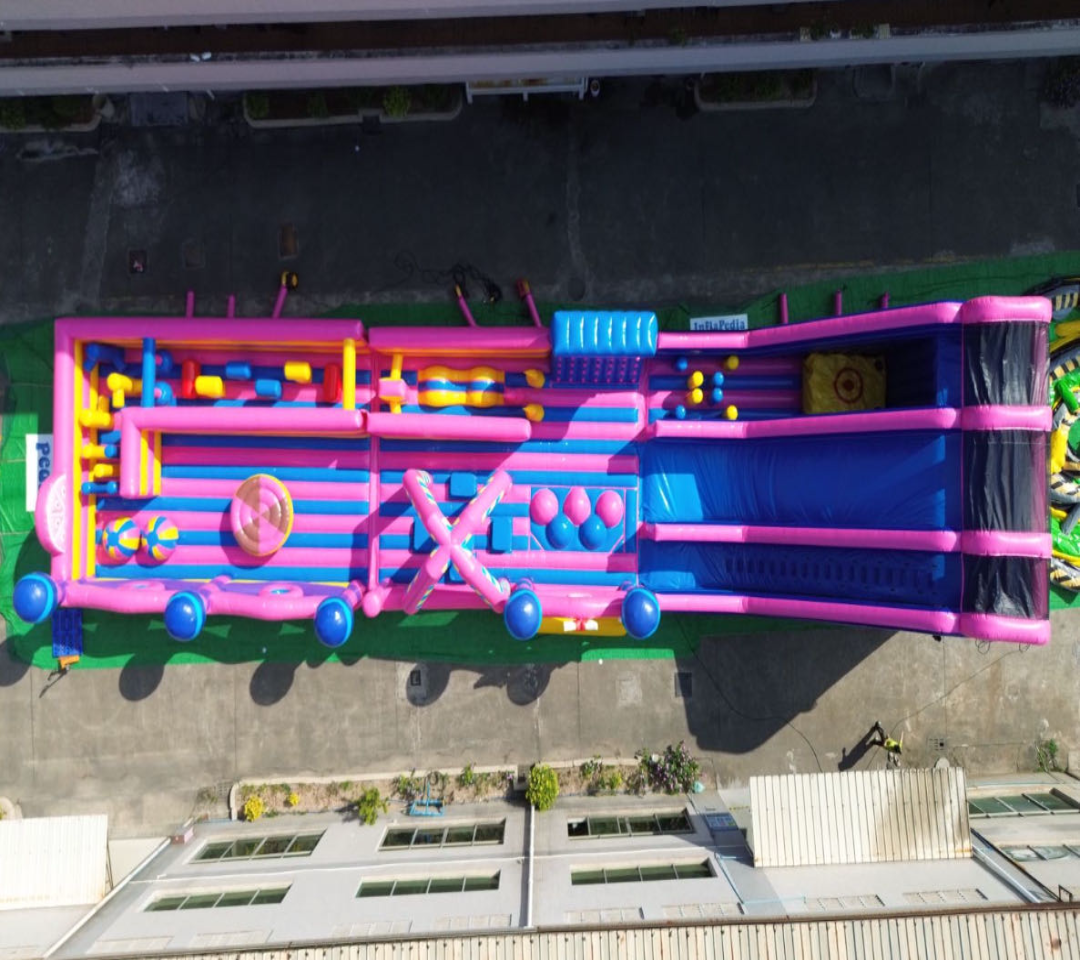 Giant Colorful Candy Inflatable Park 0.55PVC USA