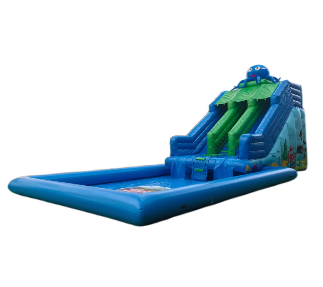 Giant ocean inflatable water slide 0.55pvc US