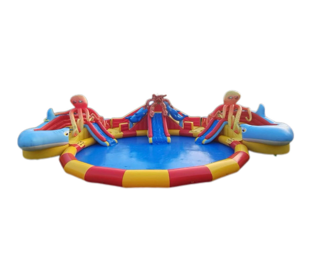 Giant octopus inflatable water slide 0.55PVC USA