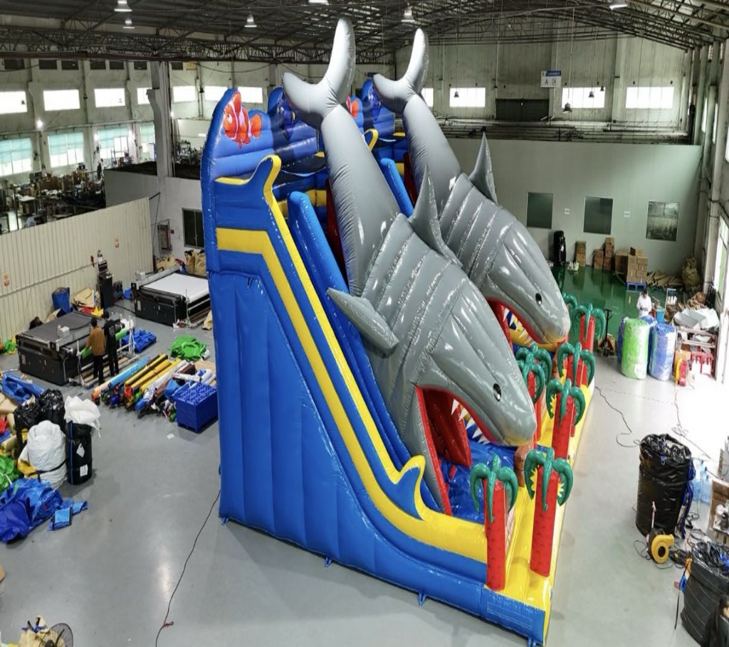 Giant Fish Head Monster Inflatable Slide 0.55pvc USA