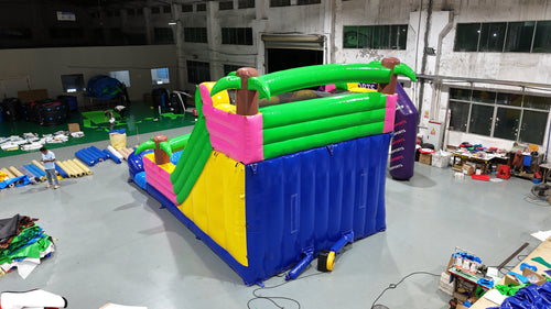 Colorful inflatable slide pool 0.55PVC USA