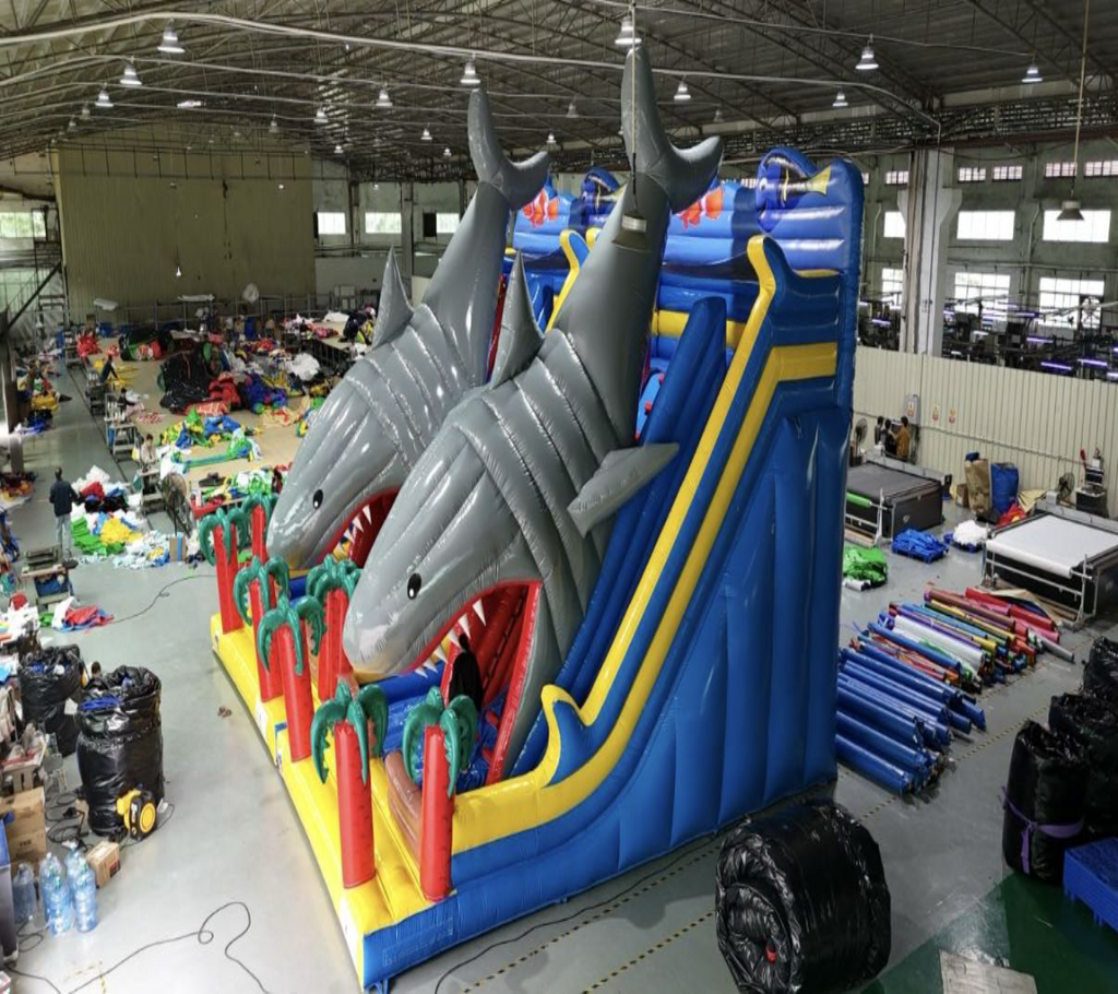 Giant Fish Head Monster Inflatable Slide 0.55pvc USA