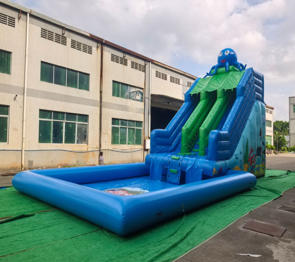 Giant ocean inflatable water slide 0.55pvc US