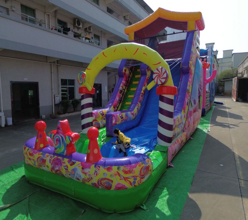 Candy themed inflatable slide pool 0.55PVC USA