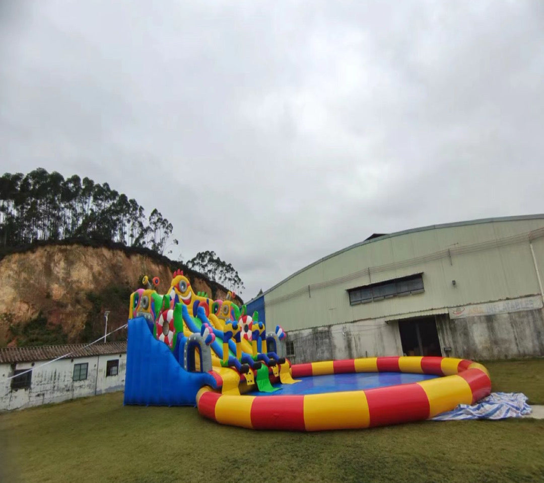 Giant Minions Inflatable Water Slide 0.55pvc USA