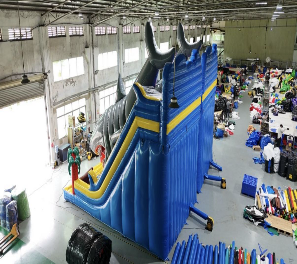 Giant Fish Head Monster Inflatable Slide 0.55pvc USA