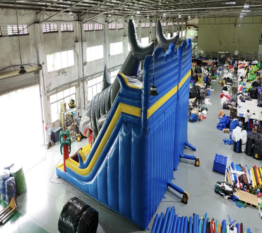 Giant Fish Head Monster Inflatable Slide 0.55pvc USA