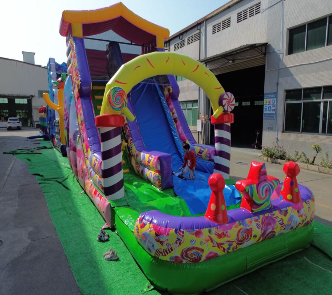 Candy themed inflatable slide pool 0.55PVC USA