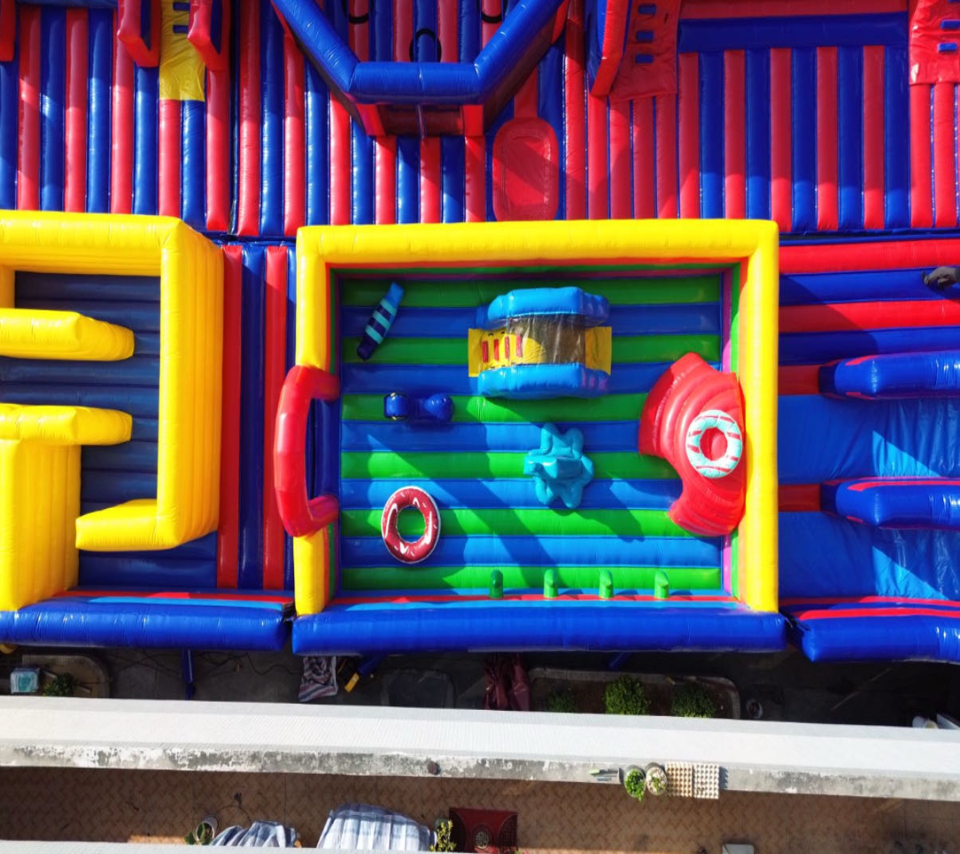 Giant inflatable slide park 0.55PVC USA