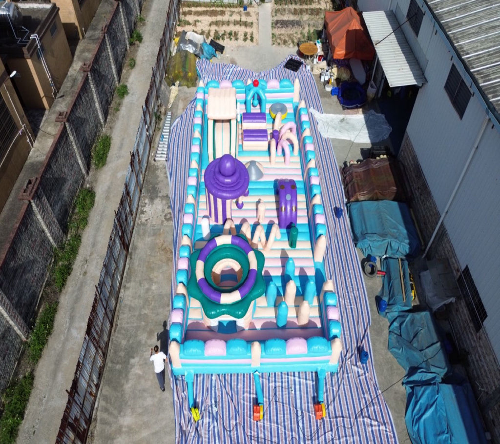 Colorful Inflatable Obstacle Park 0.55PVC USA