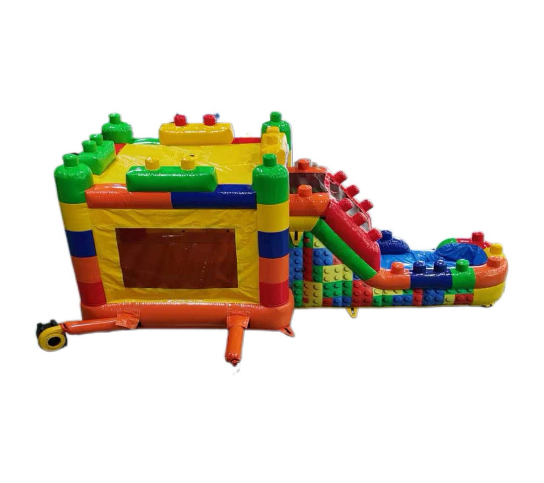 Building block inflatable slide 0.55PVC USA