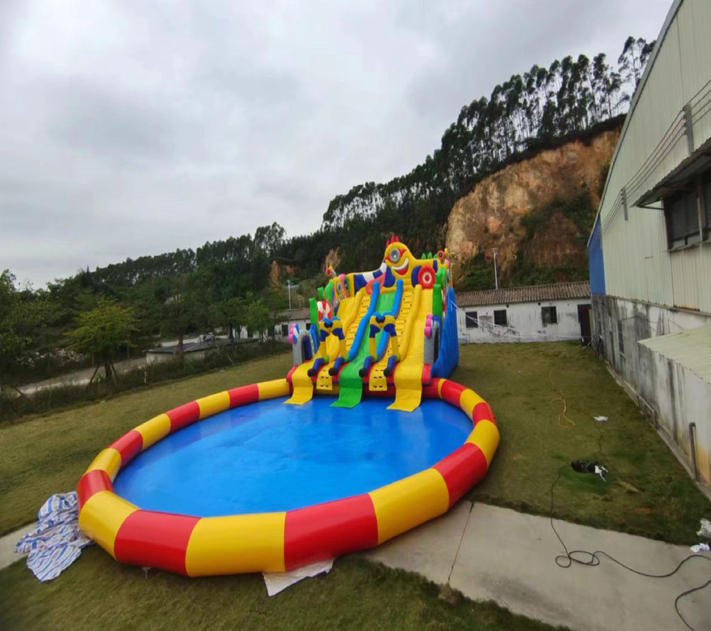 Giant Minions Inflatable Water Slide 0.55pvc USA