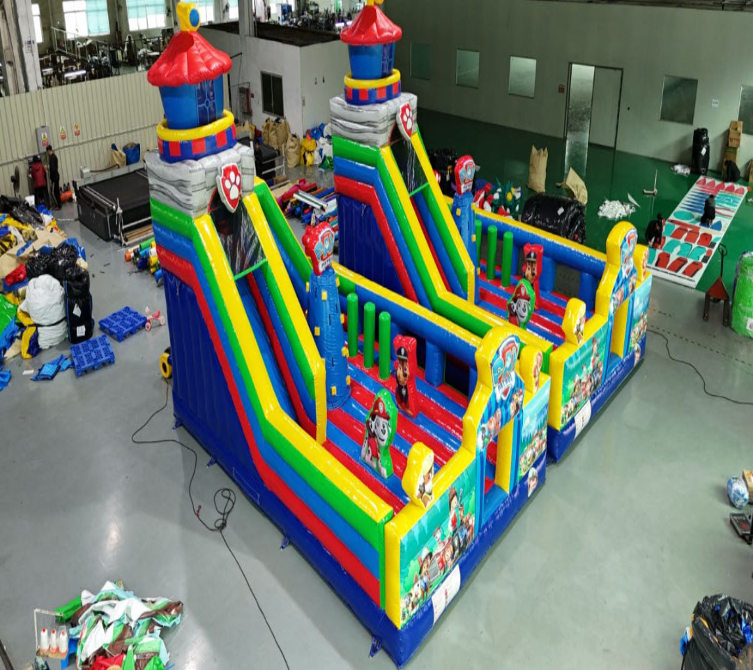 Wangwang team inflatable slide  park 0.55PVC USA