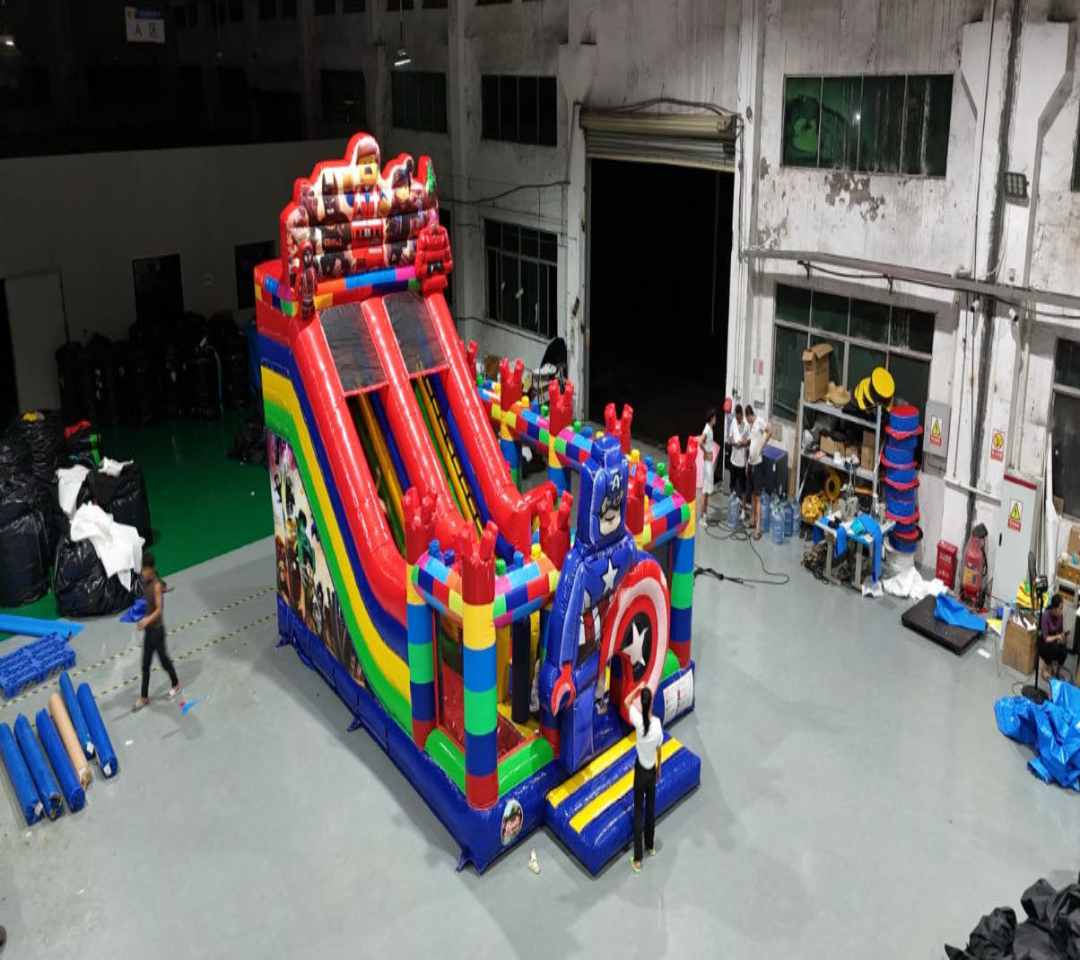Captain America Inflatable Slide 0.55PVC USA