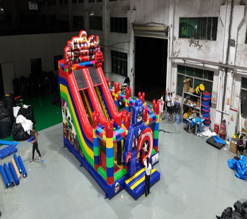 Captain America Inflatable Slide 0.55PVC USA
