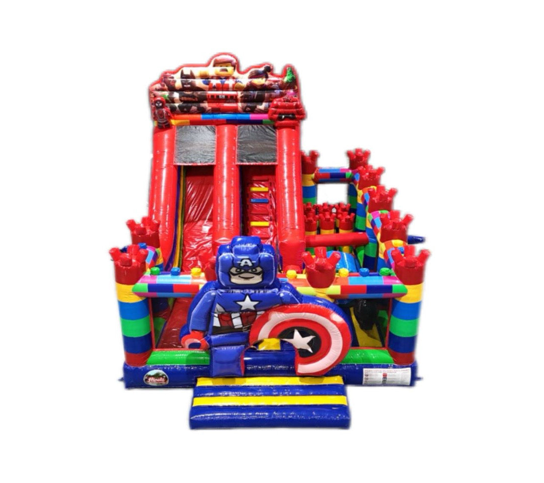 Captain America Inflatable Slide 0.55PVC USA