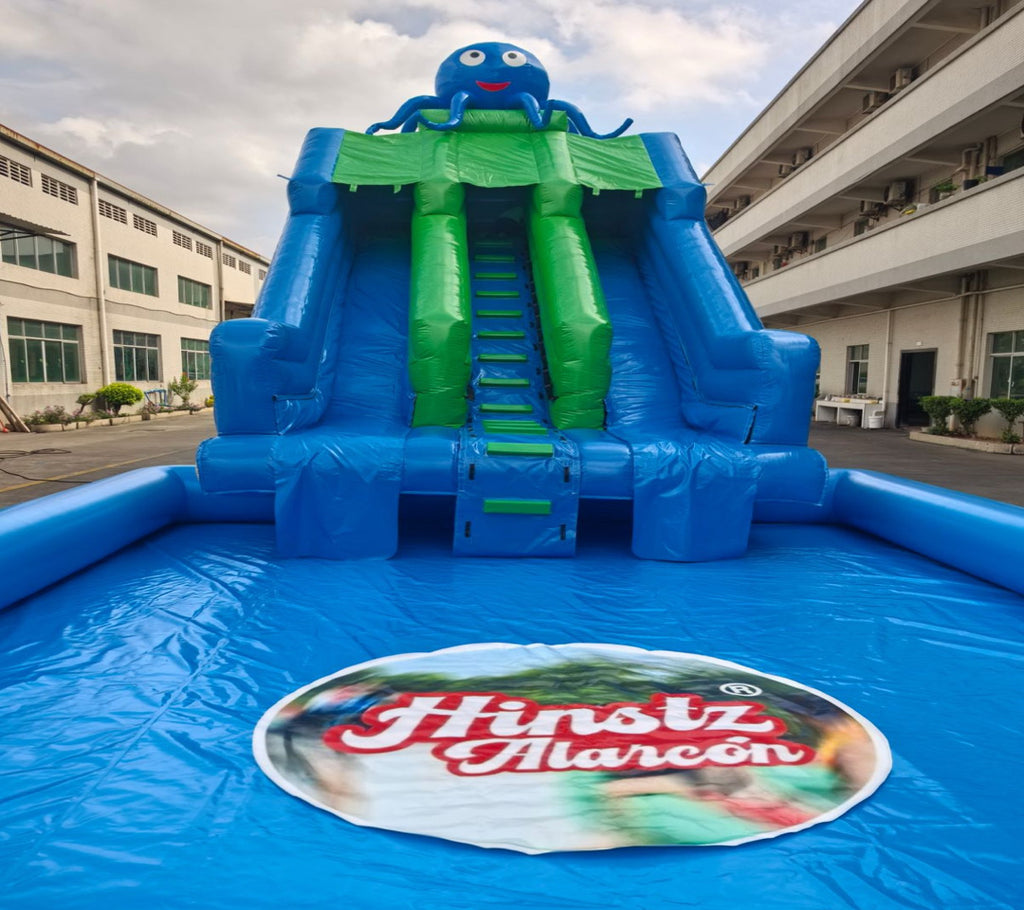 Giant ocean inflatable water slide 0.55pvc US