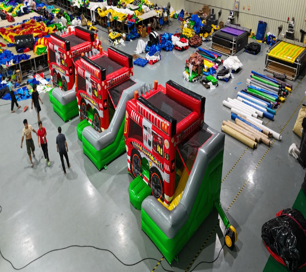 Firefighting combo inflatable slide 0.55pvc USA