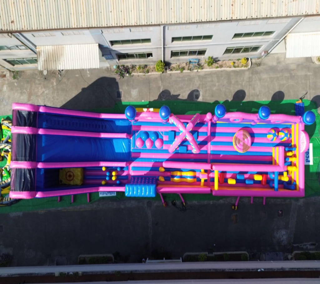 Giant Colorful Candy Inflatable Park 0.55PVC USA