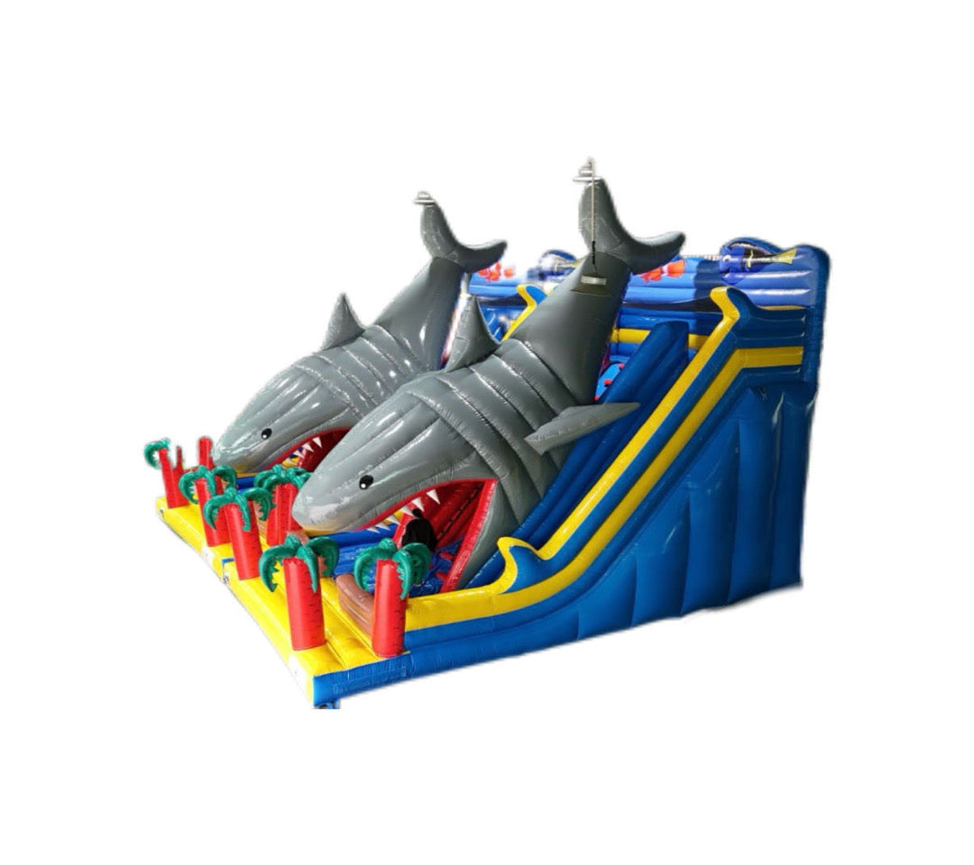 Giant Fish Head Monster Inflatable Slide 0.55pvc USA