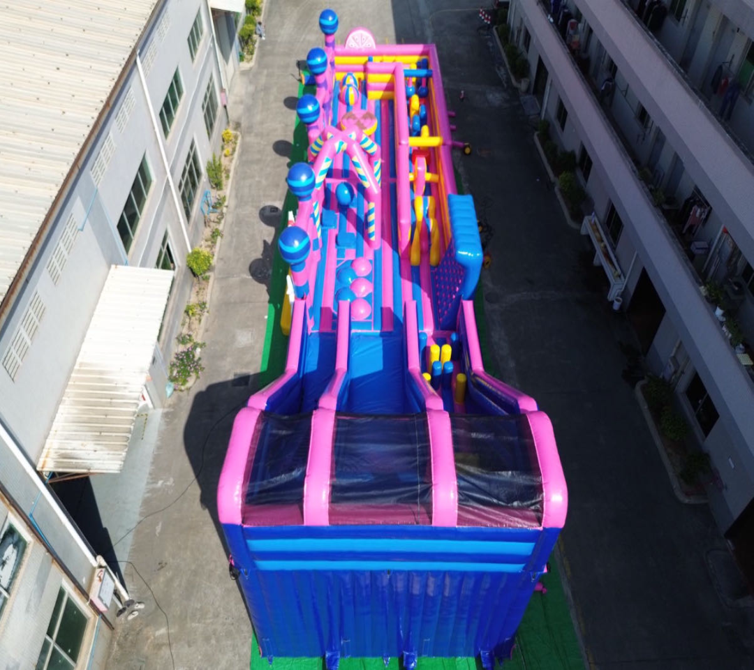 Giant Colorful Candy Inflatable Park 0.55PVC USA